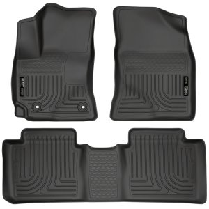 Toyota Corolla Floor Liners - Front + 2nd Seat - Husky Liners - Weatherbeater - Black - 2014